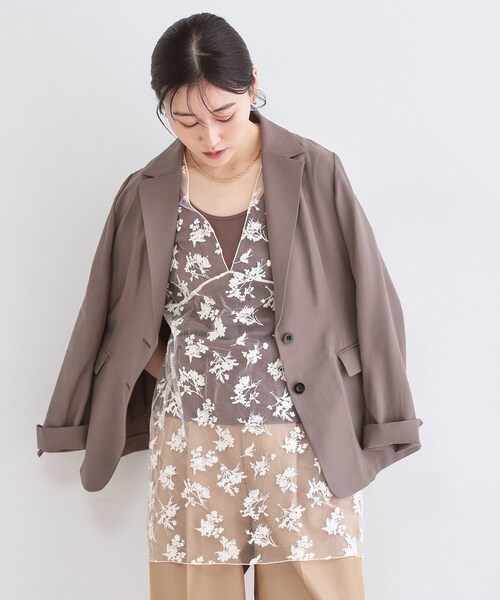 OPAQUE.CLIP（オペークドットクリップ）の「シアー刺繍チュニックブラウス【洗濯機OK】（シャツ/ブラウス・レディース・アイボリー/ブラック・00）」の5枚目の写真