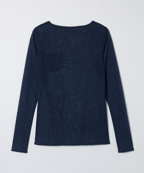 soduk（スドーク）の「【soduk】denim pocket mesh t-shirt（Tシャツ/カットソー・レディース・インディゴブルー/ブラック・ONE SIZE）」の7枚目の写真