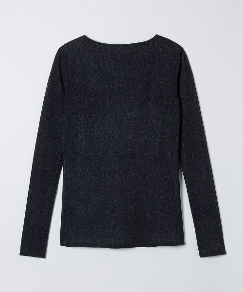 soduk（スドーク）の「【soduk】denim pocket mesh t-shirt（Tシャツ/カットソー・レディース・インディゴブルー/ブラック・ONE SIZE）」の8枚目の写真
