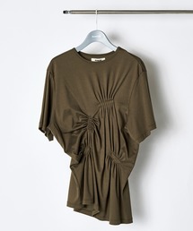 RUMCHE（ラムシェ）の「Bundled Tuck Cutsew Tops / バンドルタックカットソートップス（Tシャツ/カットソー）」
