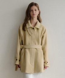 LENAV（ルナブ）の「esy カシミヤハーフコート (バター)（チェスターコート）」