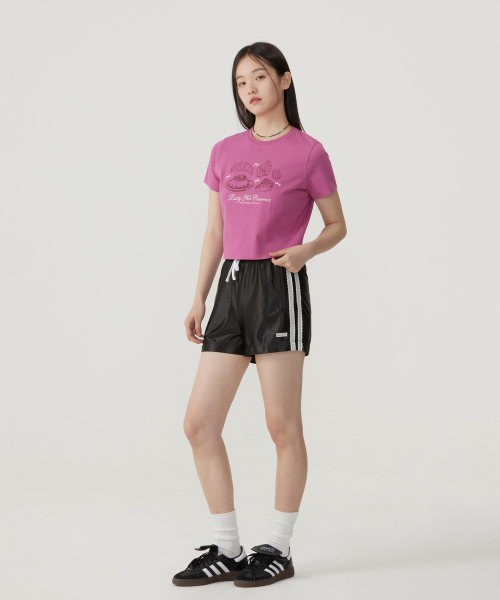 COVERNAT WOMAN(カバーナットウーマン)の「ウーマンクロップベーカリーTシャツマジェンタ(Tシャツ/カットソー・レディース・その他・WS/WM)」の5枚目の写真