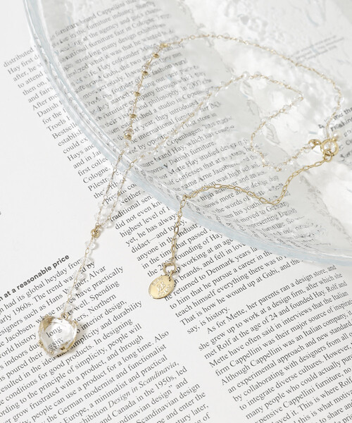 JUNCO Paris（ジュンコパリ）の「Junco Paris/ジュンコパリ vintage glass heart necklace / COL26P-40 / ヴィンテージ ハートモチーフ ガラス チェーン ネックレス（ネックレス・レディース・その他・ONE SIZE）」の2枚目の写真