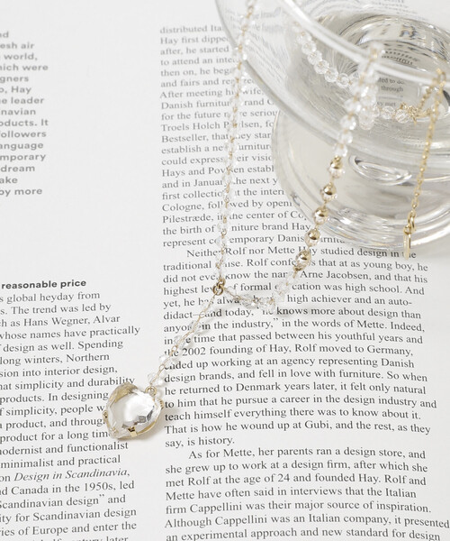 JUNCO Paris（ジュンコパリ）の「Junco Paris/ジュンコパリ vintage glass heart necklace / COL26P-40 / ヴィンテージ ハートモチーフ ガラス チェーン ネックレス（ネックレス・レディース・その他・ONE SIZE）」の3枚目の写真