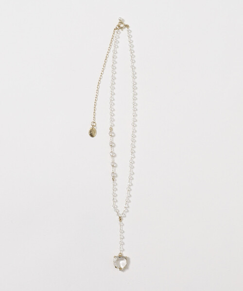 JUNCO Paris（ジュンコパリ）の「Junco Paris/ジュンコパリ vintage glass heart necklace / COL26P-40 / ヴィンテージ ハートモチーフ ガラス チェーン ネックレス（ネックレス・レディース・その他・ONE SIZE）」の4枚目の写真