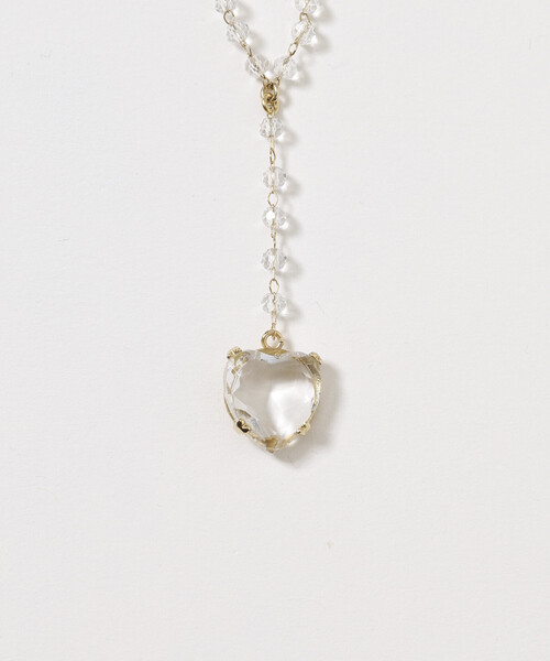 JUNCO Paris（ジュンコパリ）の「Junco Paris/ジュンコパリ vintage glass heart necklace / COL26P-40 / ヴィンテージ ハートモチーフ ガラス チェーン ネックレス（ネックレス・レディース・その他・ONE SIZE）」の5枚目の写真