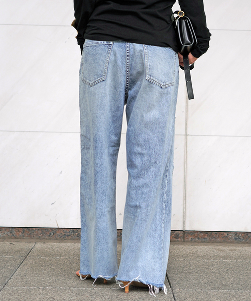 Attick by Johnbull（アティックバイジョンブル）の「【Attick by Johnbull】 archive WIDE DENIM（デニムパンツ・レディース・ライトブルー・38/36/34/40）」の5枚目の写真