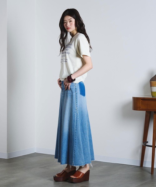 ROSE BUD（ローズバッド）の「(mag.by c)FLOCK PRINT LOGO TEE（Tシャツ/カットソー・レディース・ブラック/オフホワイト・ONE SIZE）」の8枚目の写真