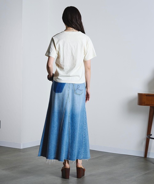 ROSE BUD（ローズバッド）の「(mag.by c)FLOCK PRINT LOGO TEE（Tシャツ/カットソー・レディース・ブラック/オフホワイト・ONE SIZE）」の9枚目の写真