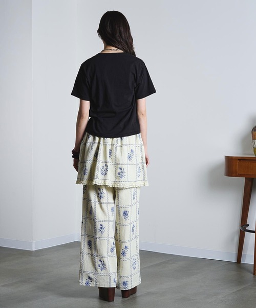 ROSE BUD（ローズバッド）の「(mag.by c)FLOCK PRINT LOGO TEE（Tシャツ/カットソー・レディース・ブラック/オフホワイト・ONE SIZE）」の18枚目の写真