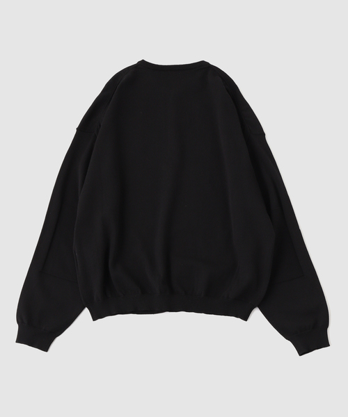 refomed（リフォメッド）の「refomed / リフォメッド OLD MAN HENLEY NECK KNIT（ニット/セーター・メンズ・ブラック/ベージュ・2/3）」の3枚目の写真