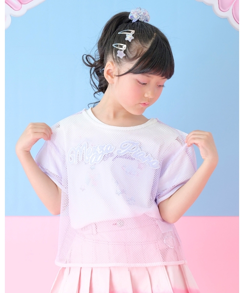 グラデーションメッシュ レイヤード半袖Tシャツ（Tシャツ/カットソー