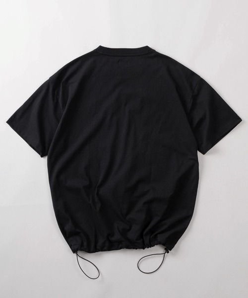SlashDate（スラッシュデイト）の「【85】別注 ワンポイント ハートロゴ刺繍 フロッキーワッペン クルーネックTシャツ/ドローコード/ユニセックス/レディース/メンズ/新柄追加【Sサイズ～Lサイズ】（Tシャツ/カットソー・レディース・ブラック系3/ブラック系1/ブラック系/ホワイト系2/ホワイト系1/ホワイト系/ブラック系2/ホワイト系3/ホワイト系5/ライトグレー系/ホワイト系4/ブラック系4・S/L/M）」の19枚目の写真