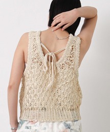 audrey and john wad | ヤーン透かし柄ノースリーブニット(ニット/セーター)