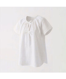 Bebe Ribbon Short Sleeve Blouse (3Colors)