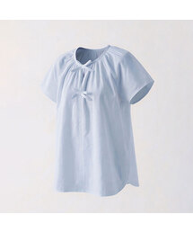 Bebe Ribbon Short Sleeve Blouse (3Colors)