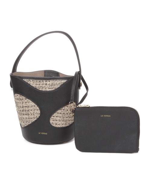 Elura（エルーラ）の「Hole digging bag/640659（ハンドバッグ・レディース・ブラック/ライトベージュ・FREE）」の2枚目の写真