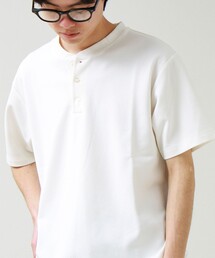 GLOSTER | 【抗菌防臭】ポンチ素材 ヘンリーネックTシャツ(Tシャツ/カットソー)