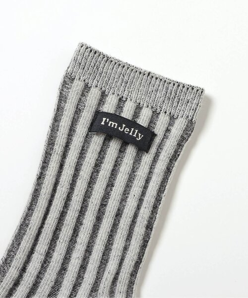 BREEZE（ブリーズ）の「I'm Jelly ネーム付ストライプソックス（ソックス/靴下・キッズ・ライトグレー/ピンク/サックスブルー・15 /18/21）」の5枚目の写真