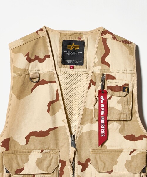 Alpha Industries（アルファインダストリーズ）の「＜ALPHA INDUSTRIES＞ CAMO VEST/アウター（その他アウター・メンズ・ベージュ・XL/L）」の3枚目の写真