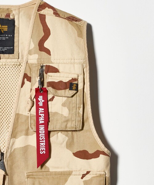 Alpha Industries（アルファインダストリーズ）の「＜ALPHA INDUSTRIES＞ CAMO VEST/アウター（その他アウター・メンズ・ベージュ・XL/L）」の4枚目の写真