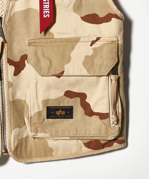 Alpha Industries（アルファインダストリーズ）の「＜ALPHA INDUSTRIES＞ CAMO VEST/アウター（その他アウター・メンズ・ベージュ・XL/L）」の5枚目の写真