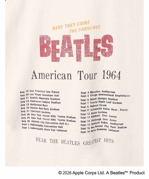 The Beatles(ザビートルズ)の「THE BEATLESツアーラグランTシャツ(Tシャツ/カットソー・レディース・ネイビー/ブラウン/オフホワイト・M/L)」の22枚目の写真