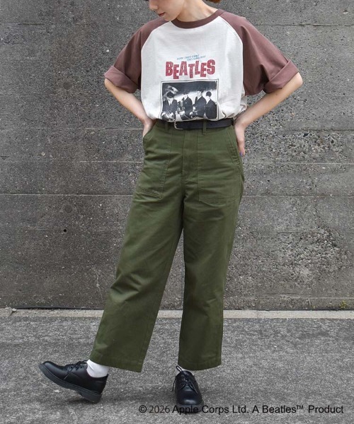 The Beatles(ザビートルズ)の「THE BEATLESツアーラグランTシャツ(Tシャツ/カットソー・レディース・ネイビー/ブラウン/オフホワイト・M/L)」の16枚目の写真