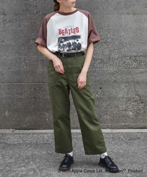 The Beatles(ザビートルズ)の「THE BEATLESツアーラグランTシャツ(Tシャツ/カットソー・レディース・ネイビー/ブラウン/オフホワイト・M/L)」の17枚目の写真
