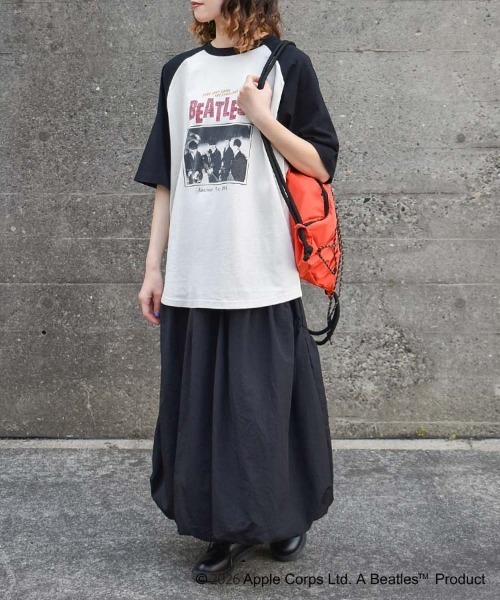 The Beatles(ザビートルズ)の「THE BEATLESツアーラグランTシャツ(Tシャツ/カットソー・レディース・ネイビー/ブラウン/オフホワイト・M/L)」の9枚目の写真