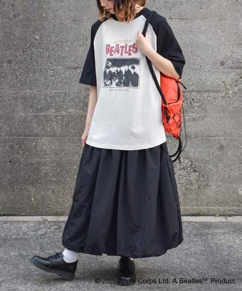 The Beatles(ザビートルズ)の「THE BEATLESツアーラグランTシャツ(Tシャツ/カットソー・レディース・ネイビー/ブラウン/オフホワイト・M/L)」の8枚目の写真