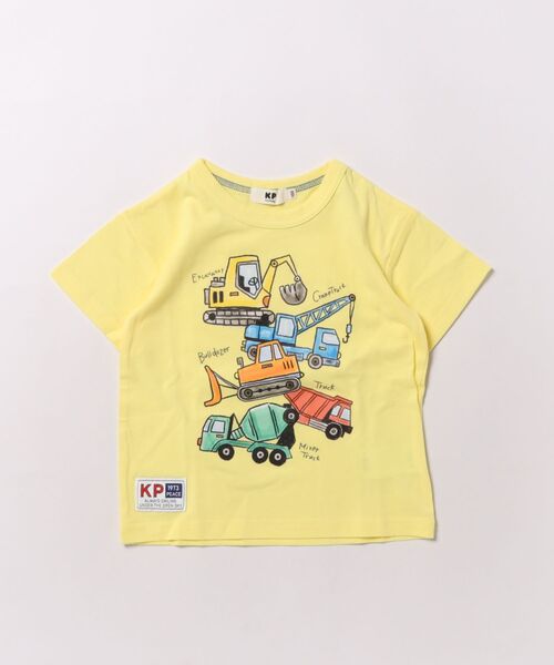 KP BOY（ケーピーボーイ）の「【GOOD PRICE】 働く車 半袖Tシャツ（Tシャツ/カットソー・キッズ・オフホワイト/イエロー/ミント・80ｃｍ/90cm/100cm/110cm/120cm/130cm）」の3枚目の写真