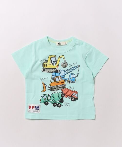 KP BOY（ケーピーボーイ）の「【GOOD PRICE】 働く車 半袖Tシャツ（Tシャツ/カットソー・キッズ・オフホワイト/イエロー/ミント・80ｃｍ/90cm/100cm/110cm/120cm/130cm）」の2枚目の写真