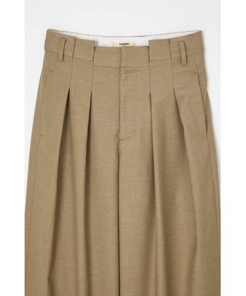 THROW by SLY(スローバイスライ)の「THROW L/W TUCK WIDE TROUSER ローウエストタックワイドトラウザー 春服 夏服(スラックス・レディース・ブラック/ベージュ・1/0)」の4枚目の写真