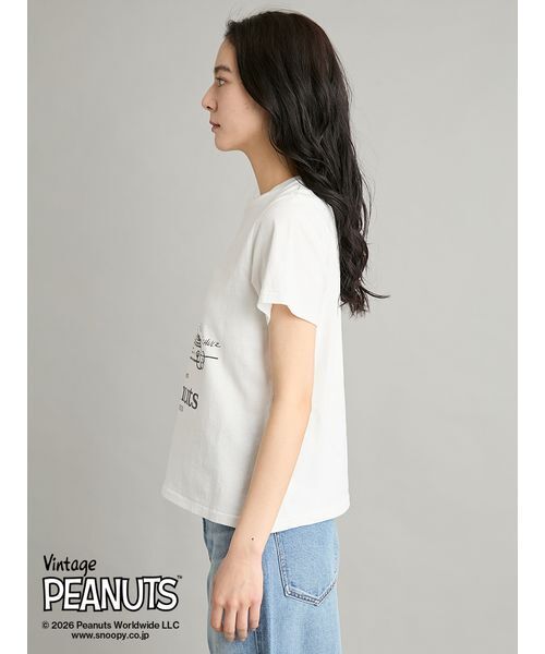 Mila Owen(ミラオーウェン)の「【PEANUTS RECORDS】スヌーピーTシャツ(Tシャツ/カットソー・レディース・チャコールグレー/ピンク/ホワイト・F)」の18枚目の写真