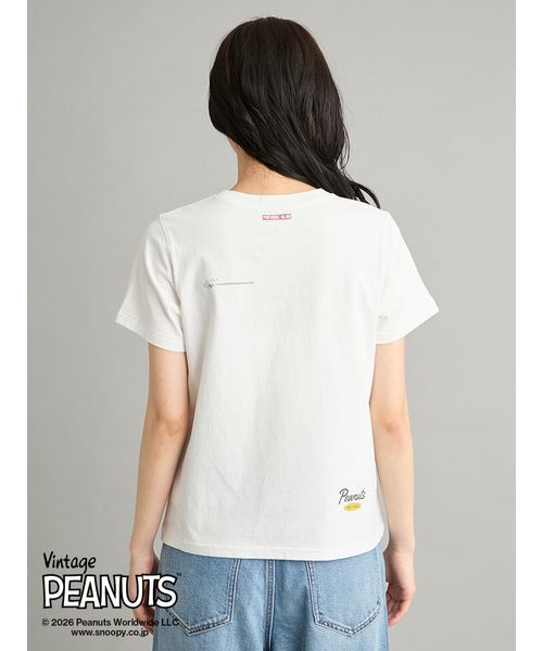 Mila Owen(ミラオーウェン)の「【PEANUTS RECORDS】スヌーピーTシャツ(Tシャツ/カットソー・レディース・チャコールグレー/ピンク/ホワイト・F)」の19枚目の写真