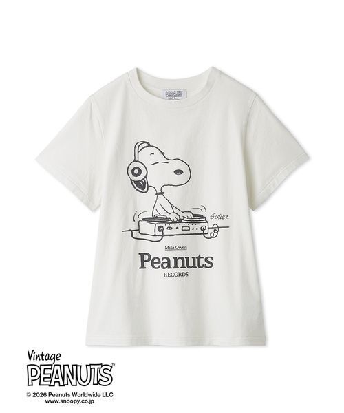 Mila Owen(ミラオーウェン)の「【PEANUTS RECORDS】スヌーピーTシャツ(Tシャツ/カットソー・レディース・チャコールグレー/ピンク/ホワイト・F)」の8枚目の写真