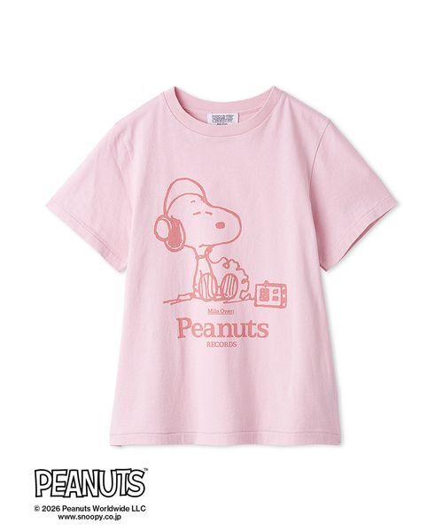 Mila Owen(ミラオーウェン)の「【PEANUTS RECORDS】スヌーピーTシャツ(Tシャツ/カットソー・レディース・チャコールグレー/ピンク/ホワイト・F)」の12枚目の写真