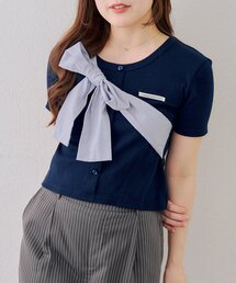たすき掛け風、ビッグリボンテレコプルオーバー