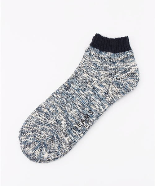 BEAMS(ビームス)の「BEAMS / スラブ アンクルソックス(ソックス/靴下・メンズ・グレー/ブラック/レッド/オリーブ/ブルー/インディゴブルー・ONE SIZE)」の4枚目の写真