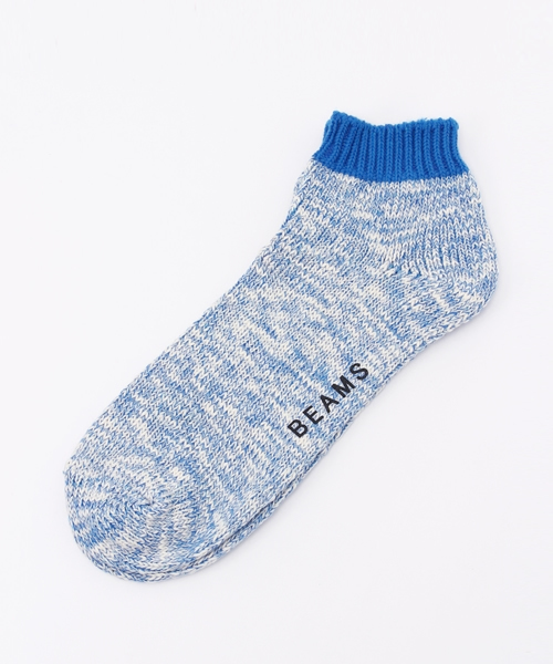BEAMS(ビームス)の「BEAMS / スラブ アンクルソックス(ソックス/靴下・メンズ・グレー/ブラック/レッド/オリーブ/ブルー/インディゴブルー・ONE SIZE)」の5枚目の写真