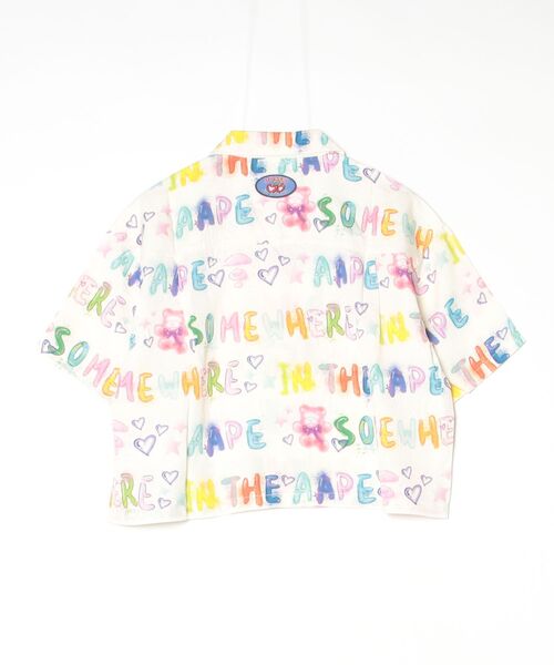 AAPE BY A BATHING APE（エーエイプバイアベイシングエイプ）の「AAPE MAIN SHORT SLEEVE SHIRT（シャツ/ブラウス・レディース・アイボリー/ライトピンク・X-SMALL/XX-SMALL）」の13枚目の写真