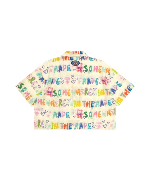 AAPE BY A BATHING APE（エーエイプバイアベイシングエイプ）の「AAPE MAIN SHORT SLEEVE SHIRT（シャツ/ブラウス・レディース・アイボリー/ライトピンク・X-SMALL/XX-SMALL）」の3枚目の写真