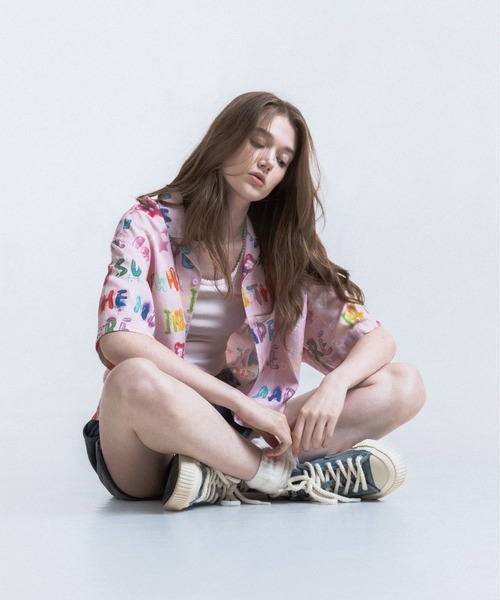 AAPE BY A BATHING APE（エーエイプバイアベイシングエイプ）の「AAPE MAIN SHORT SLEEVE SHIRT（シャツ/ブラウス・レディース・アイボリー/ライトピンク・X-SMALL/XX-SMALL）」の11枚目の写真