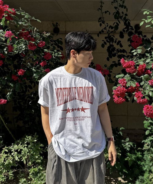 mydeepbluememories(マイディープブルーメモリーズ)の「MM Vintage Crack T-shirt (light melange)(Tシャツ/カットソー・レディース・ライトグレー・1/2)」の4枚目の写真