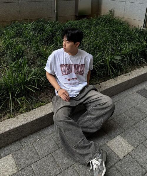 mydeepbluememories(マイディープブルーメモリーズ)の「MM Vintage Crack T-shirt (light melange)(Tシャツ/カットソー・レディース・ライトグレー・1/2)」の16枚目の写真