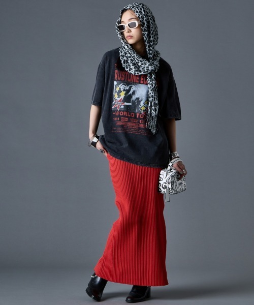 GEVS.（ジェイヴィス）の「綿100％ヴィンテージプリントTシャツ＜大きいサイズ有＞GEVS.（Tシャツ/カットソー・レディース・グレー/スミクロ/チャコール・4L/3L/LL/L/5L/M）」の9枚目の写真
