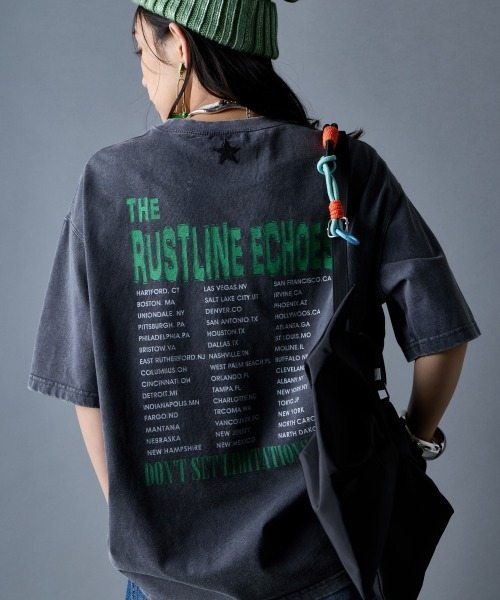 GEVS.（ジェイヴィス）の「綿100％ヴィンテージプリントTシャツ＜大きいサイズ有＞GEVS.（Tシャツ/カットソー・レディース・グレー/スミクロ/チャコール・4L/3L/LL/L/5L/M）」の18枚目の写真