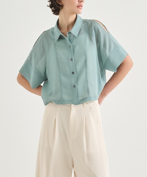 CITY TOKYO/シティートウキョウ】Sheer Short Shirt/シアーショート