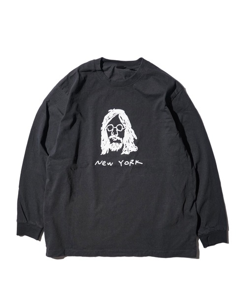 THRIFTY LOOK(スリフティールック)の「TRIFTY LOOK スリフティルック / "NEW YORK" LS TEE(Tシャツ/カットソー・メンズ・ブラック/ホワイト/スミクロ・LARGE/MEDIUM/X-LARGE)」の2枚目の写真
